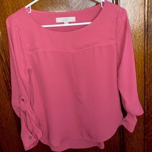 Mauve Loft Petite Blouse